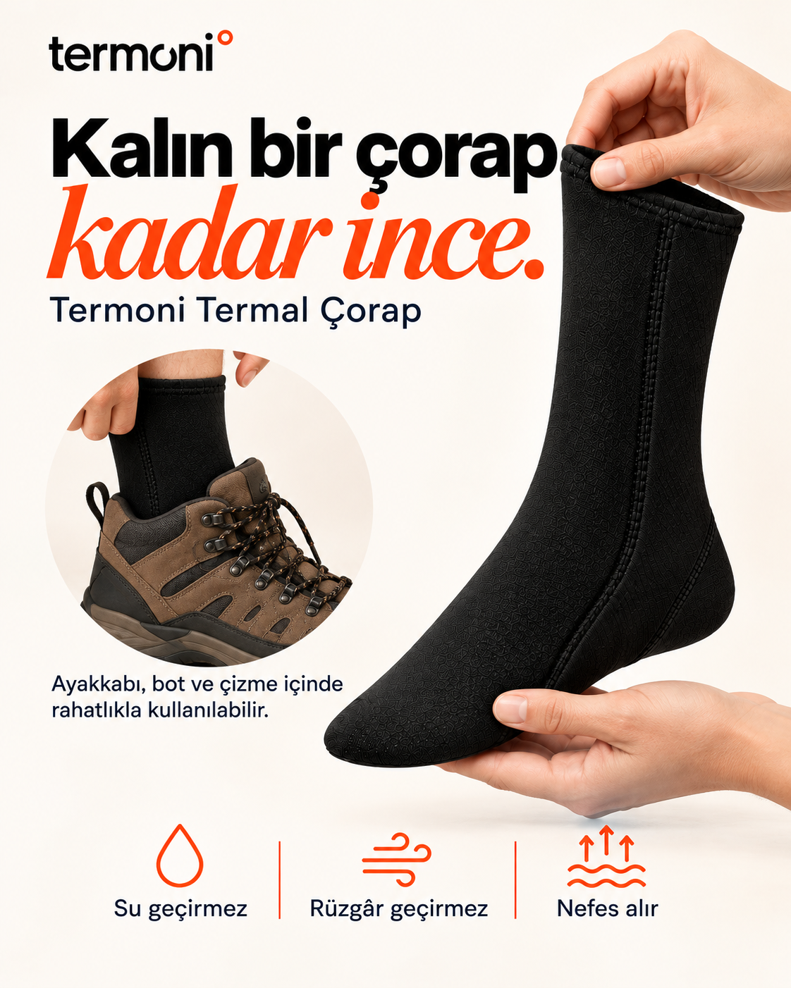 Kalın bir çorap kadar ince termal yapı